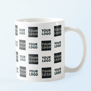 2 Logo's Simple Repeating Logo   White Coffee Mug