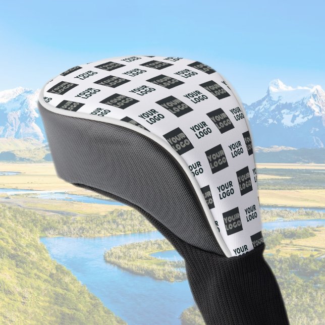 2 Logo's Simple Repeating Logo | White Golf Head Cover (Creator Uploaded)