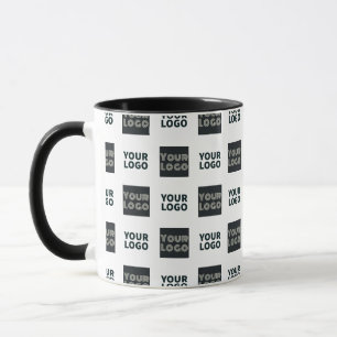 2 Logo's Simple Repeating Logo   White Mug