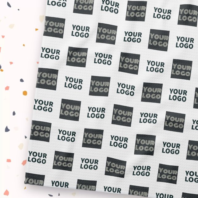 2 Logo's Simple Repeating Logo | White Tea Towel (Creator Uploaded)