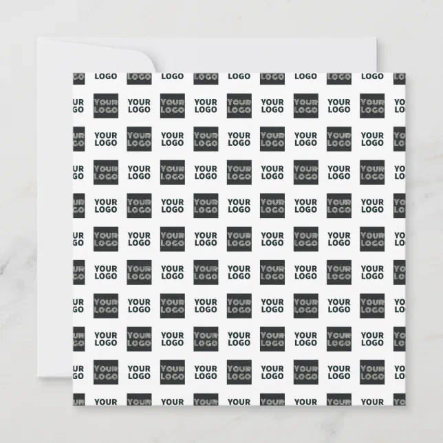 2 Logos Simple Repeating Logos | White Holiday Card | Zazzle