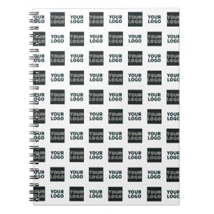 2 Logos Simple Repeating Logos   White Notebook