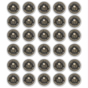 2" Maple Syrup Gold Leaf on Black Waterproof St