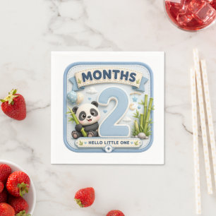 2 Month Baby Milestone World Adventure Napkin