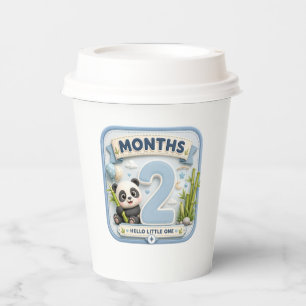 2 Month Baby Milestone World Adventure Paper Cups