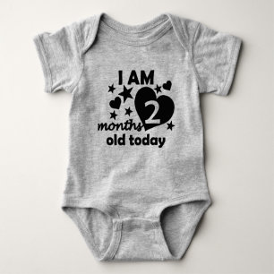 2 month milestone baby bodysuit