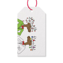 2 Moose Holiday Gift Tags