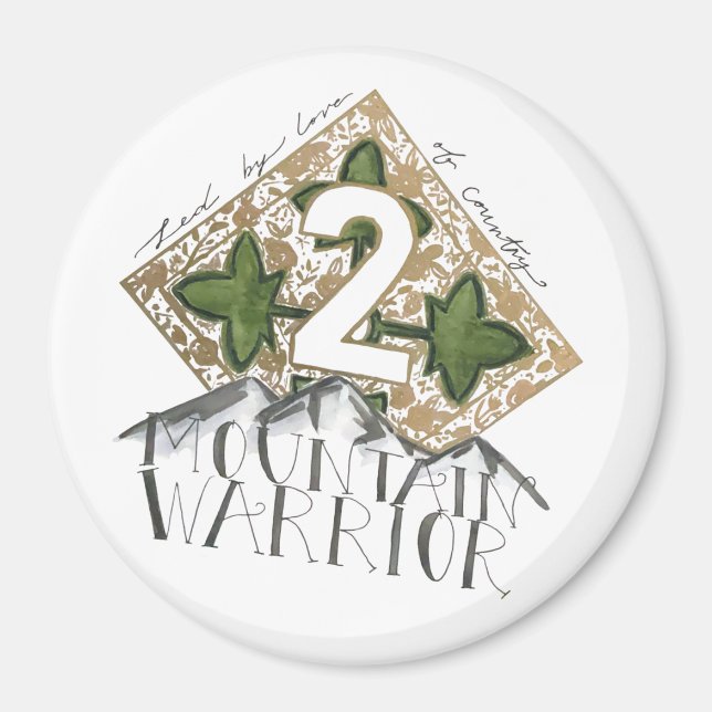 2 Mountain Warrior Fort Carson Refrigerator Magnet (Front)