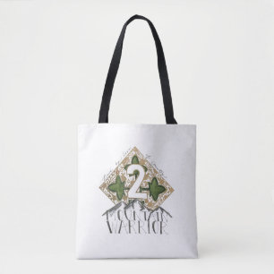 2 Mountain Warrior Led by love and country tote Bag