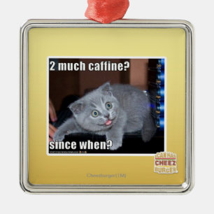 2 much caffine? metal tree decoration