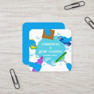 2 Multiple Names Cleaning Business Card