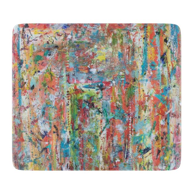 2 N 1 6 x 7 Deco Glass Cutting Board (Front)