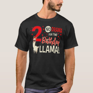 2 No Drama For This Birthday Llama 2nd Bday Celebr T-Shirt