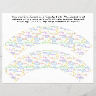 2 Nursery Baby Personalised Cupcake Wrappers