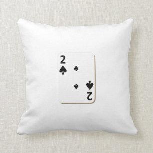 2 of Spades Playing Card Cushion