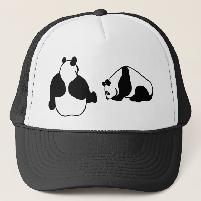 2 pandas trucker hat (Front)