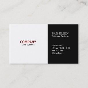 2 Panel Black Business Card