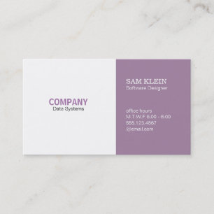 2 Panel Lilac Business Card