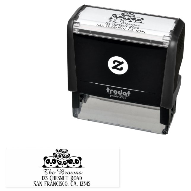 2 Parents, 5 Children Design - Self-inking Stamp (In Situ)
