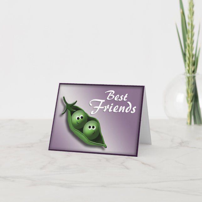 2 Peas in a Pod ~ Best Friends Notecards (Front)