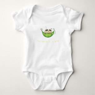 2 Peas in a Pod – Boy Girl Fraternal Twins Baby Bodysuit