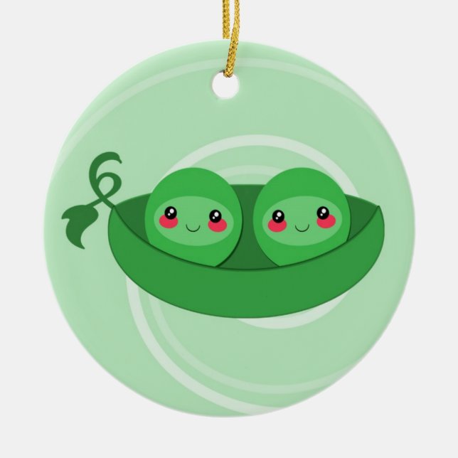 2 PEAS in a POD - ornament (Front)