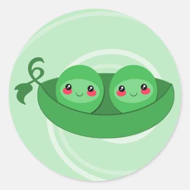 2 PEAS in a POD - sticker (Front)