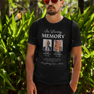 2 Person Tribute Memorial Photo T-Shirt