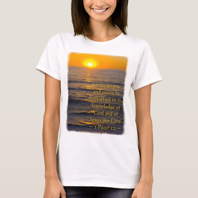 2 Peter 1:2 T-Shirt (Front)