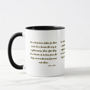 2 Peter 2:21 KJV Bible Scripture Two-Tone Mug