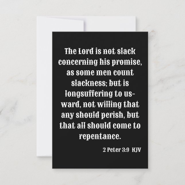 2 Peter 3:9 KJV Bible Scripture Greeting Card (Front)