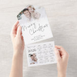2 Photo 2026 Calender Christmas All in one Card<br><div class="desc">2 Photo 2026 Calender Christmas with Individual Recipient Name and address. Simply seal and send - no envelope is required. A handy way to send your festive greetings, with a 2026 calendar for your recipients to tear off as a handy keepsake for the coming year. Replace the two photos with...</div>