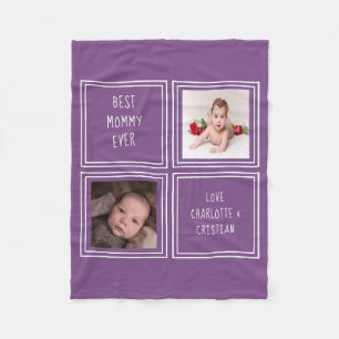 2 Photo And Text Create Your Own Personalised Fleece Blanket