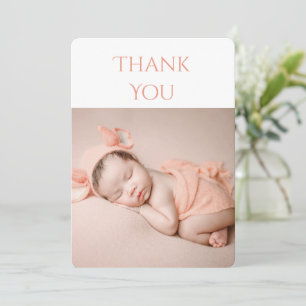 2 photo Baby Thank You Card