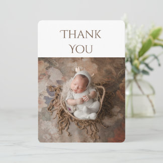 2 photo Baby Thank You Card