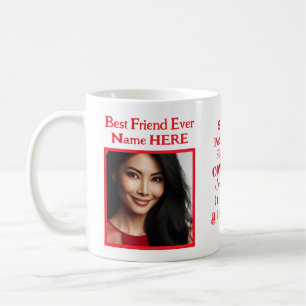 2-Photo Best Friend Red, Motivational Great Women Coffee Mug