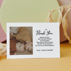 2 photo Birth Announcement card New Baby annouce