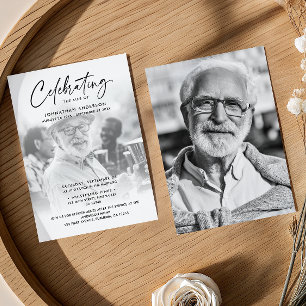 2-Photo Celebration of Life/Funeral/Memorial Invitation