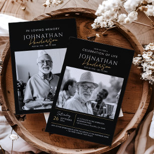 2-Photo Celebration of Life/Funeral/Memorial Invitation