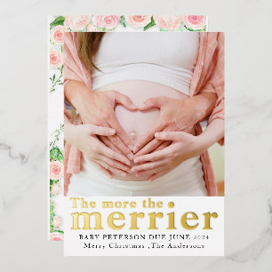 2 Photo Christmas Pregnancy Announcement