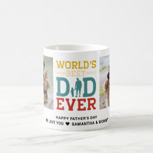 2 Photo Collage Best Dad Ever Add Any Greeting Coffee Mug