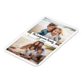 2 Photo Collage Family Name CAN EDIT COLOR Magnet (Left Side)