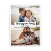 2 Photo Collage Family Name CAN EDIT COLOR Magnet (Vertical)