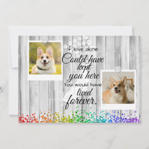 2 Photo Collage Pet Memorial Remembrance Card