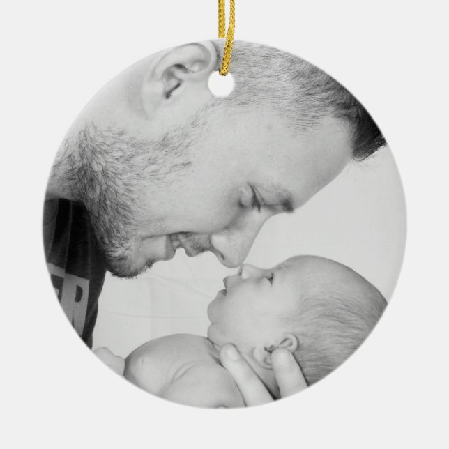 2 Photo Custom  Ceramic Ornament (Front)