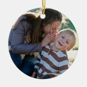 2 Photo Custom Ceramic Ornament