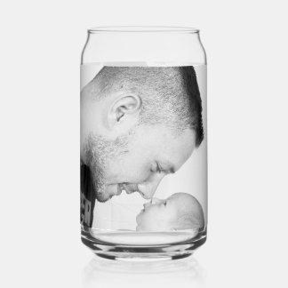 2 Photo Custom Double Sided Can Glass