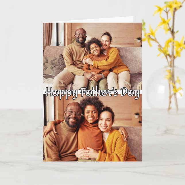 2-photo Custom Family Template Father's Day (Yellow Flower)
