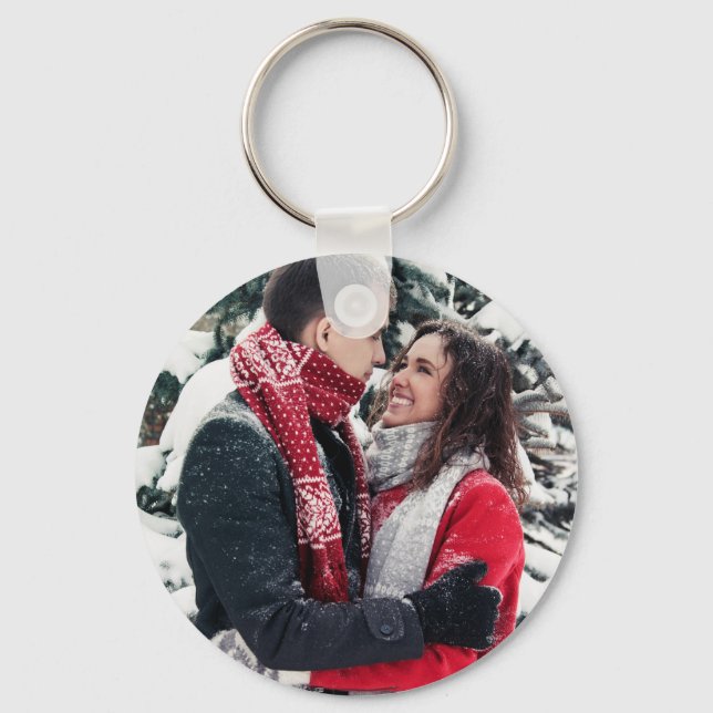 2 Photo Double Sided Custom Key Ring (Front)