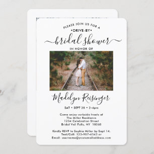 2 Photo Drive-By Social Distancing Bridal Shower Invitation